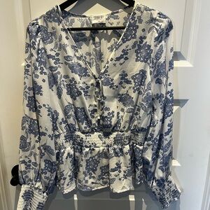 Sienna Sky Blue Floral Blouse